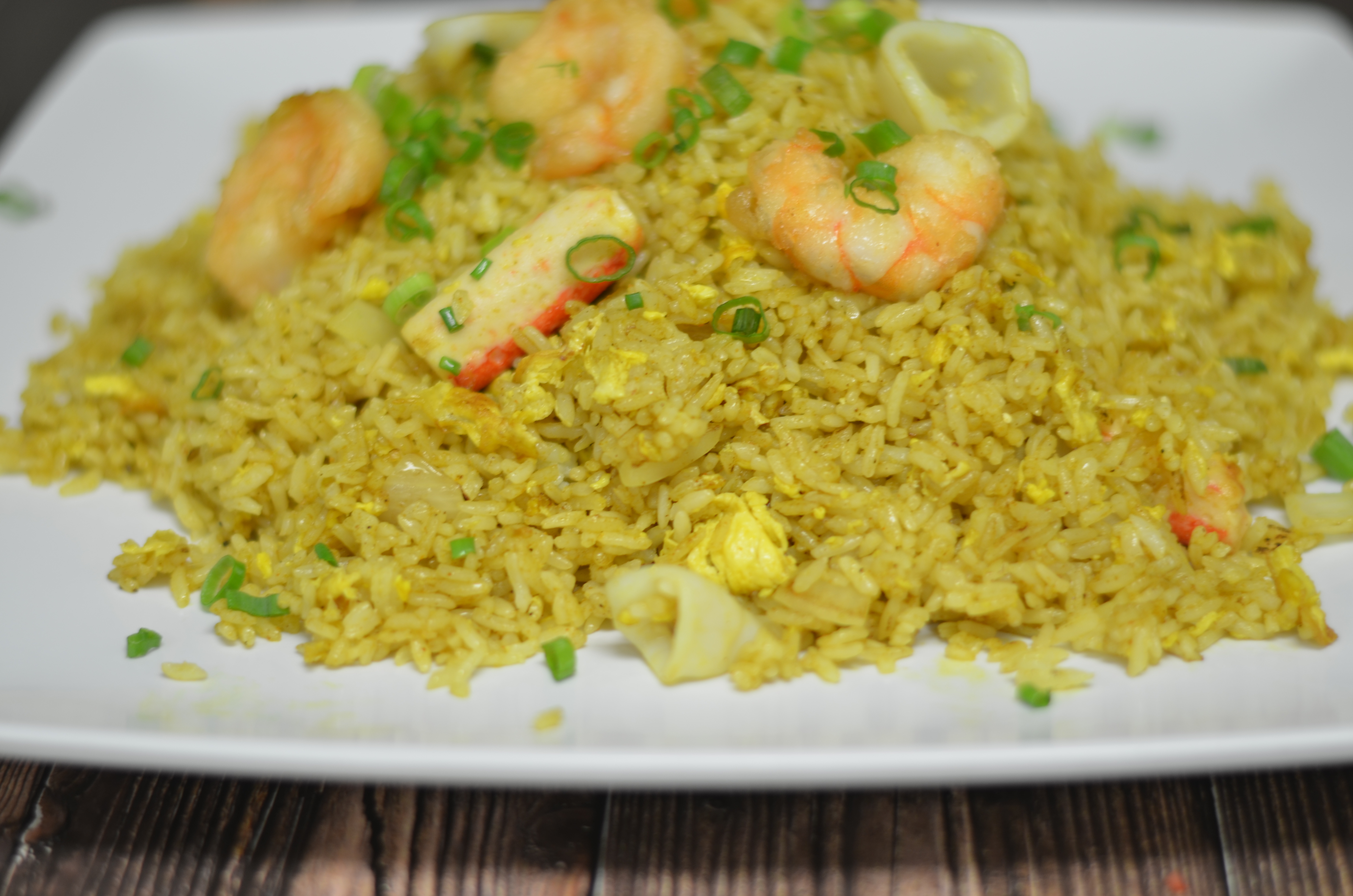 Order Curry Seafood Fried Rice food online from Yumi Cafe store, Richmond on bringmethat.com