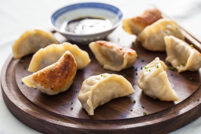 Order Pot Stickers (6)/ 锅贴 food online from Chef Tang store, Vista on bringmethat.com
