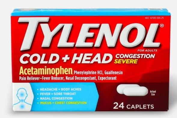 Order Tylenol Severe Cold+Head Congestion 24 ct food online from McLean Ave Pharmacy store, Yonkers on bringmethat.com