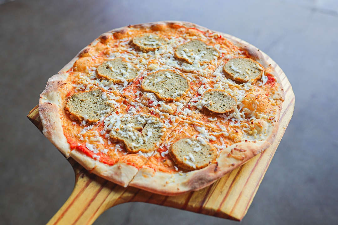 Order Turkey Meatball Flatbread. food online from Olive Pit Grill store, Brea on bringmethat.com
