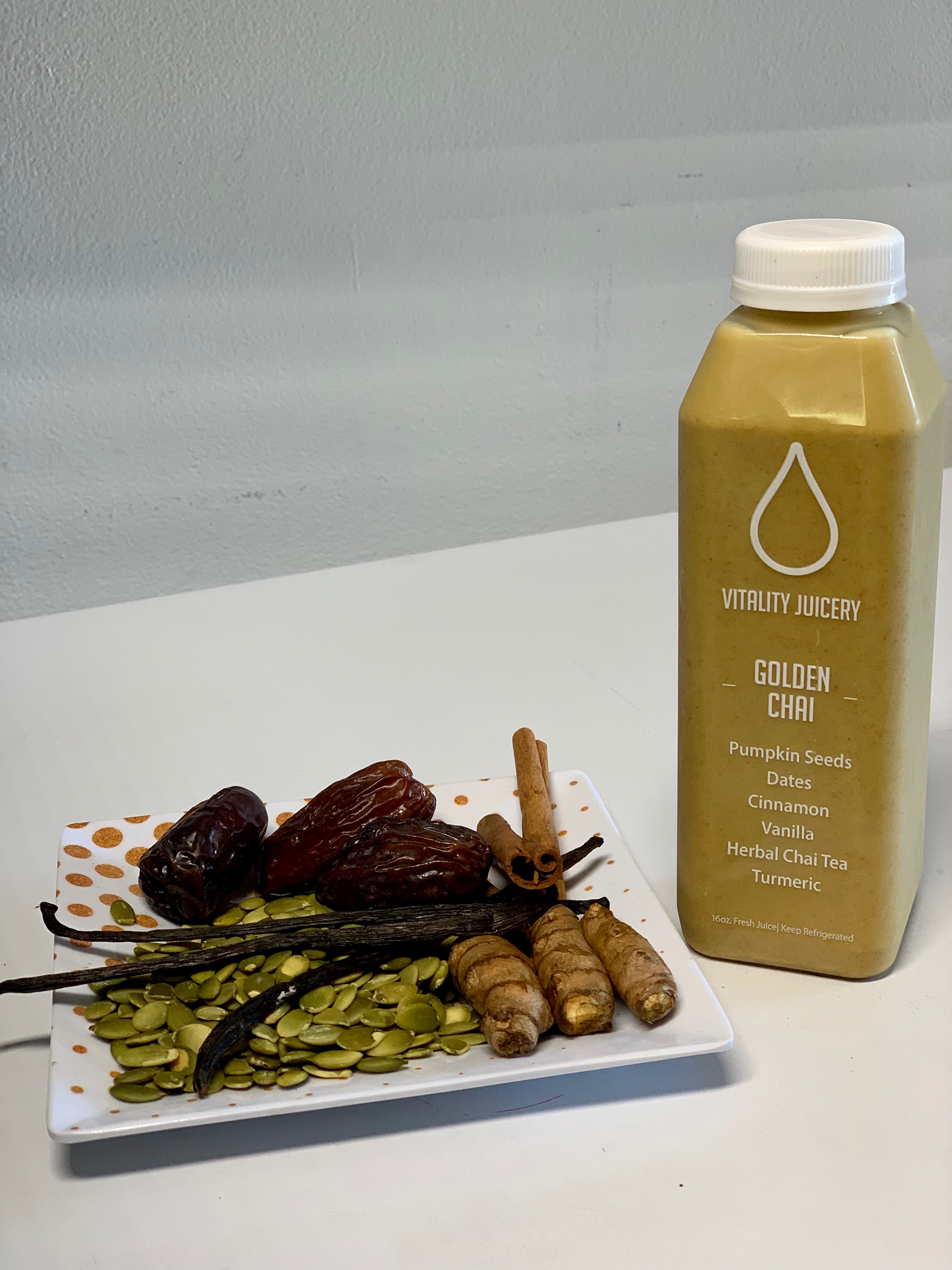 Order GOLDEN CHAI food online from Vitality Juicery store, Dublin on bringmethat.com
