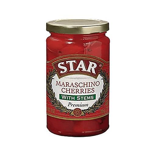 Order Star Maraschino Cherries with Stems (9 OZ) 117451 food online from Bevmo! store, Chico on bringmethat.com