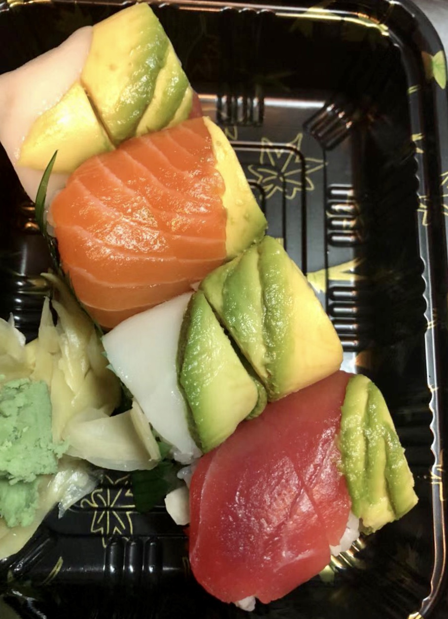 Order Rainbow Roll food online from Hiroto Japanese Restaurant store, Brooklyn on bringmethat.com