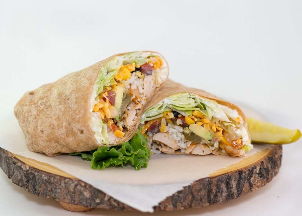 Order Chicken Fajita Wrap food online from High Tower Cafe store, Houston on bringmethat.com