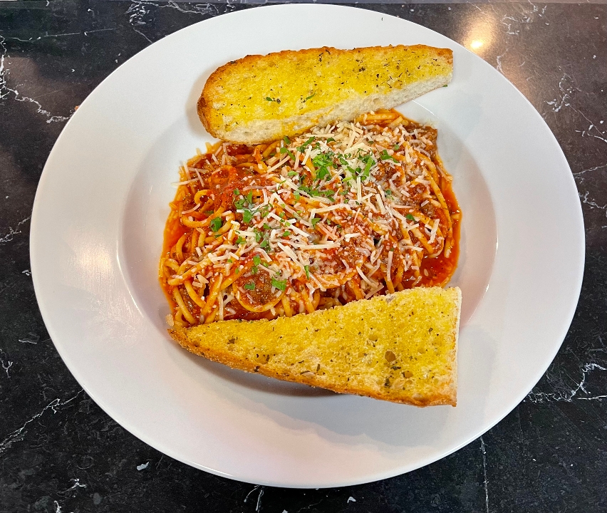 Order SPAGHETTI BOLOGNESE food online from Bitcoin Pizza store, Seattle on bringmethat.com