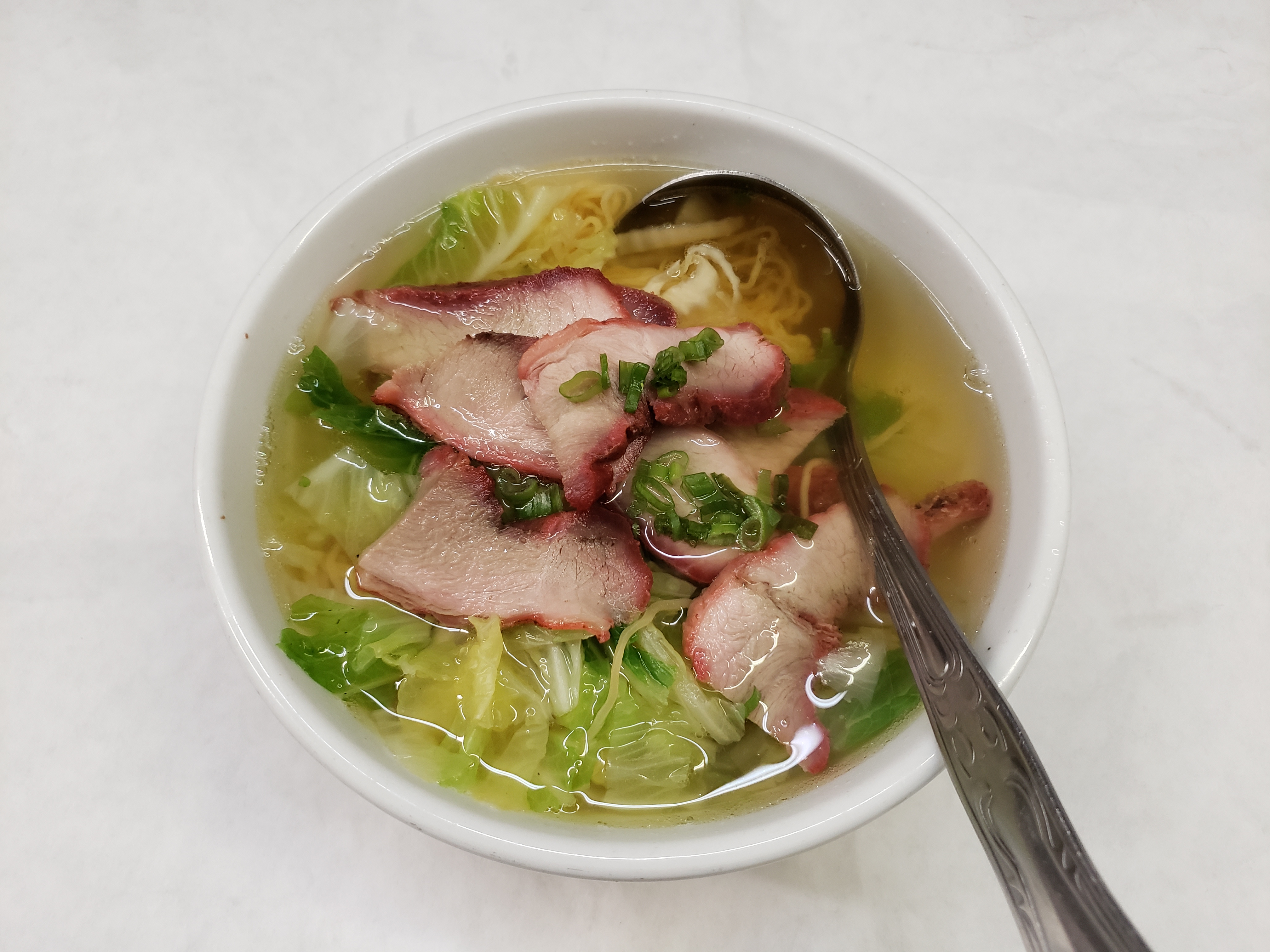 Order 201. Roast Pork with Noodle Soup 叉烧汤面 food online from Jade Palace store, Louisville on bringmethat.com