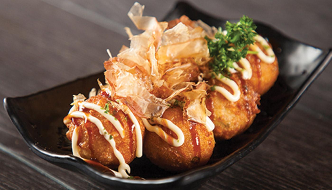 Order Takoyaki (6PCS) food online from Hikari Sushi Bar store, Simi Valley on bringmethat.com