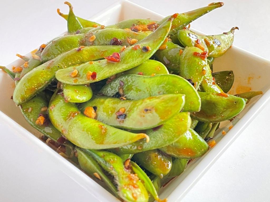 Order Spicy Edamame food online from Sushi Spott store, Mill Creek on bringmethat.com