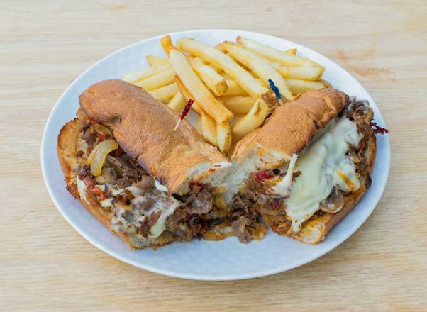 Order Philly Cheese Steak Sandwich food online from Kalo Café store, Stamford on bringmethat.com