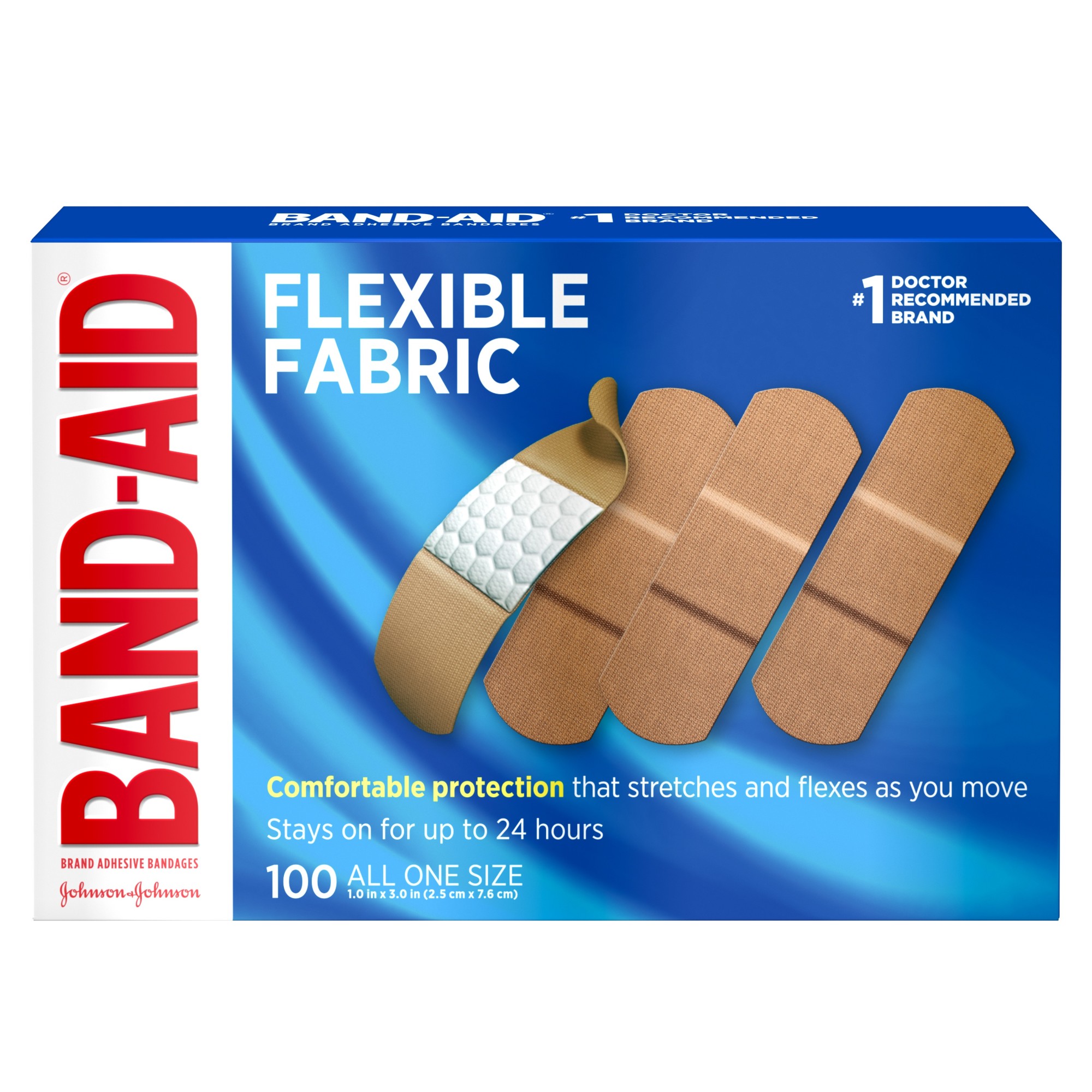Order Band-Aid Brand FlexibleFabric Adhesive Bandages, All One Size - 100 ct food online from Rite Aid store, Cathedral City on bringmethat.com