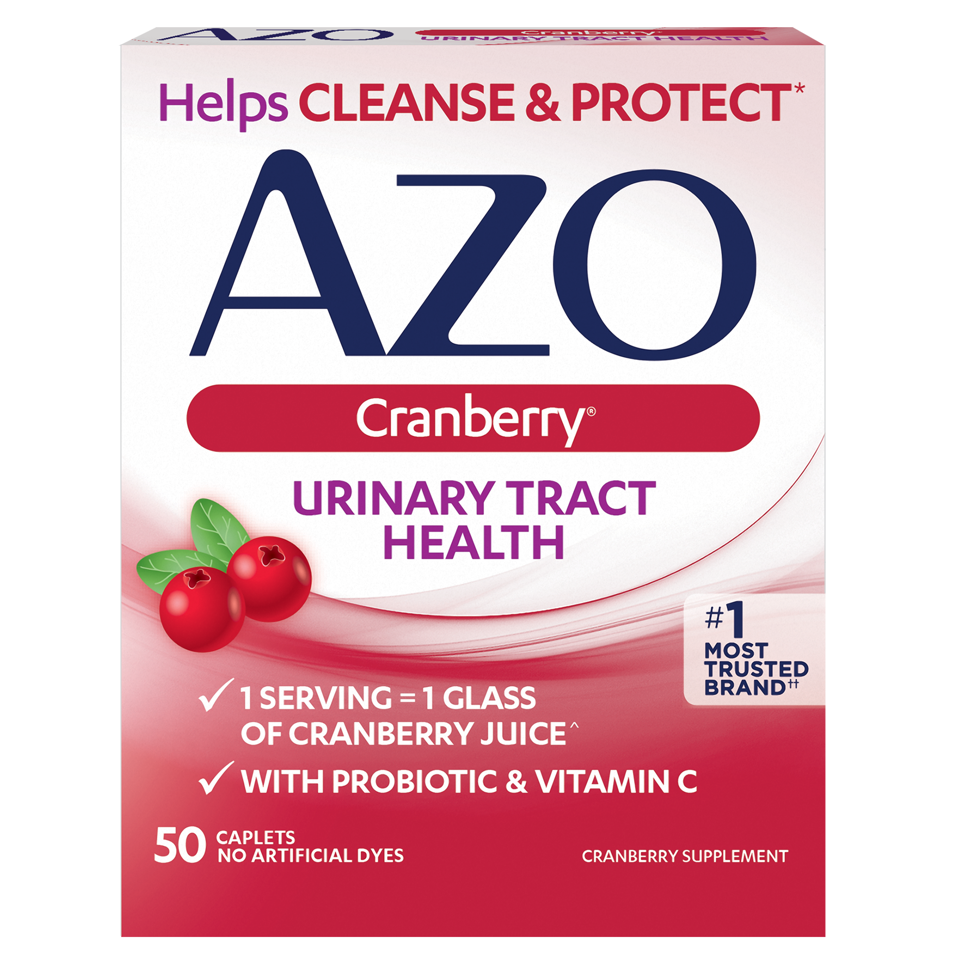 Order Azo Urinary Tract Health Caplets, Cranberry, 50 Count food online from Rite Aid store, CORNING on bringmethat.com