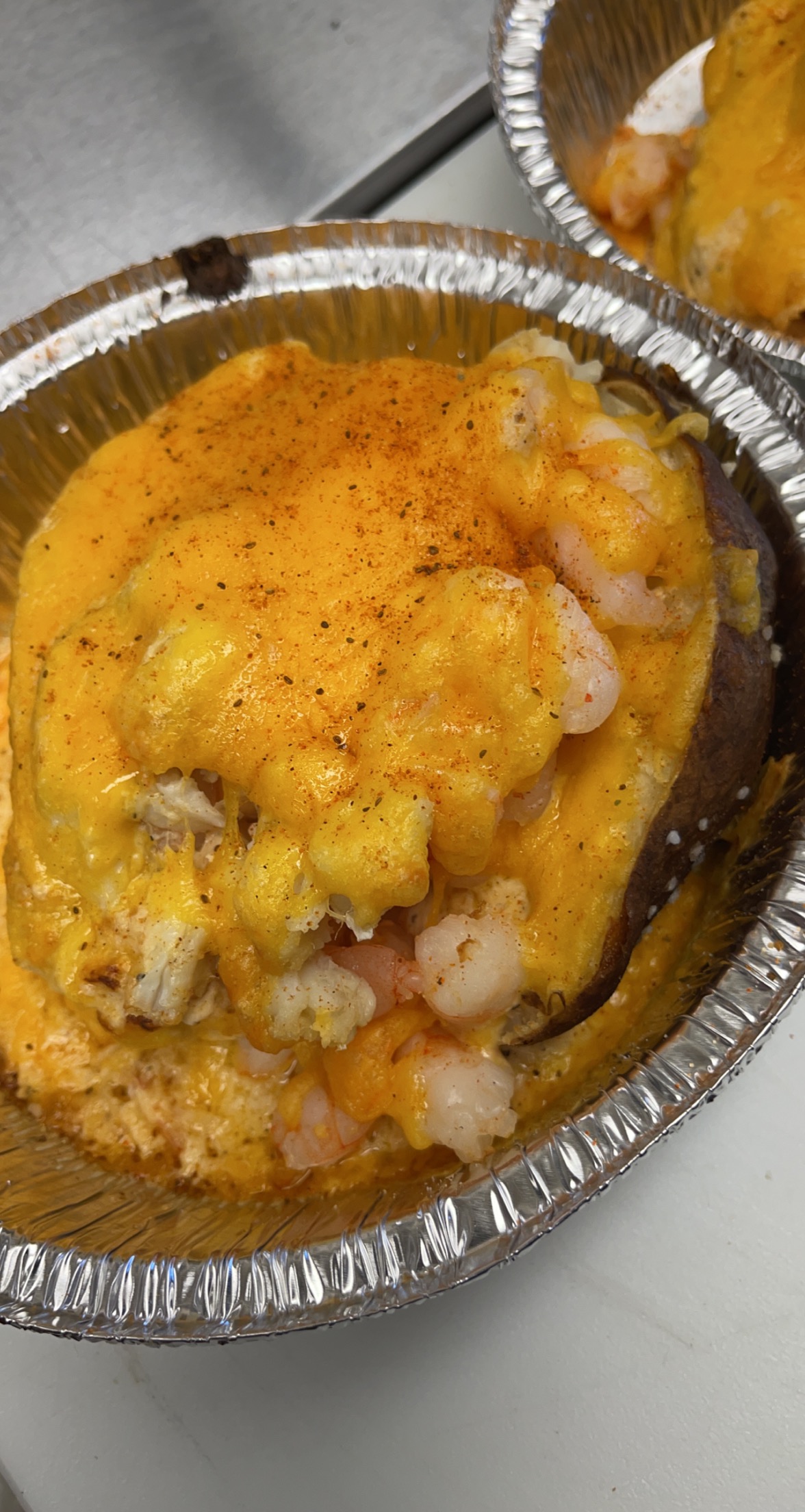 Order Seafood Stuffed Baked Potato food online from Vince Crab House Wise Avenue store, Dundalk on bringmethat.com