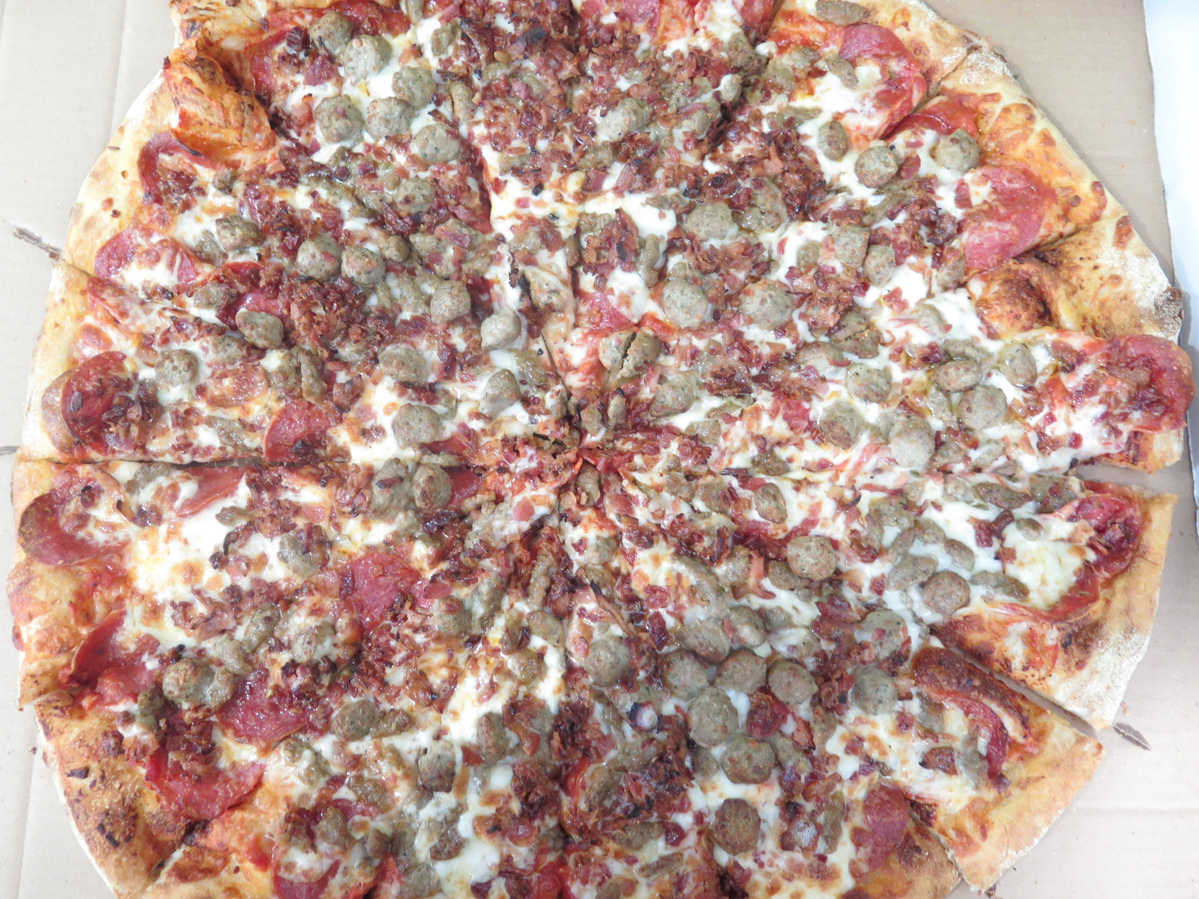 Order Meat Lover's Pizza food online from House Of Burrito Chicken & Pizza store, Waldwick on bringmethat.com