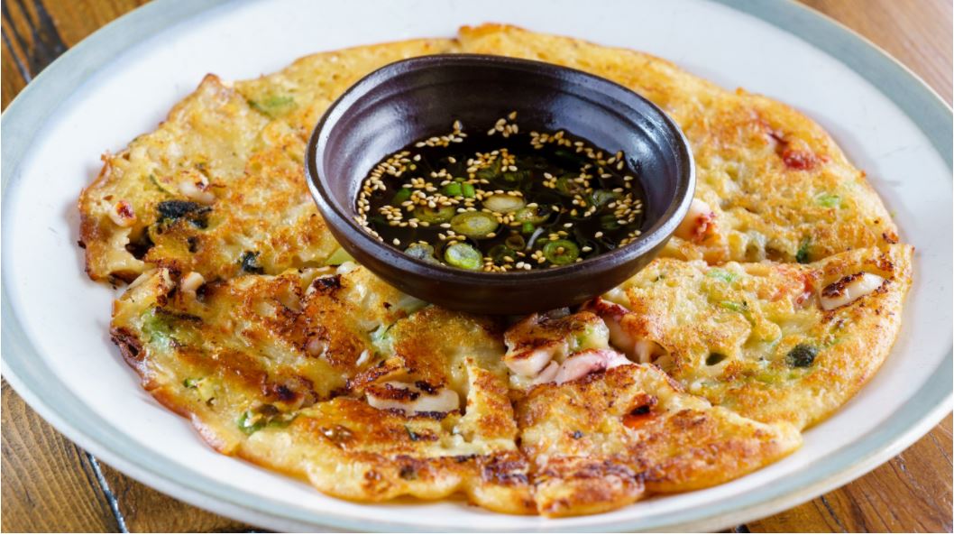 Order Seafood Pancake 해물전 food online from Pyeong Chang Tofu store, Berkeley on bringmethat.com
