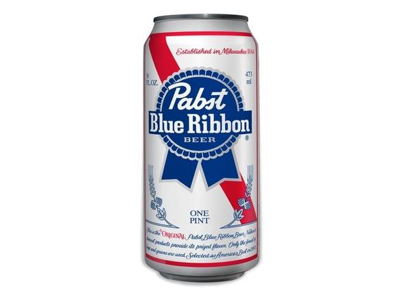 Order Pabst Blue Ribbon - 6x 16oz Cans food online from Booze & Brews Liquor store, Burbank on bringmethat.com