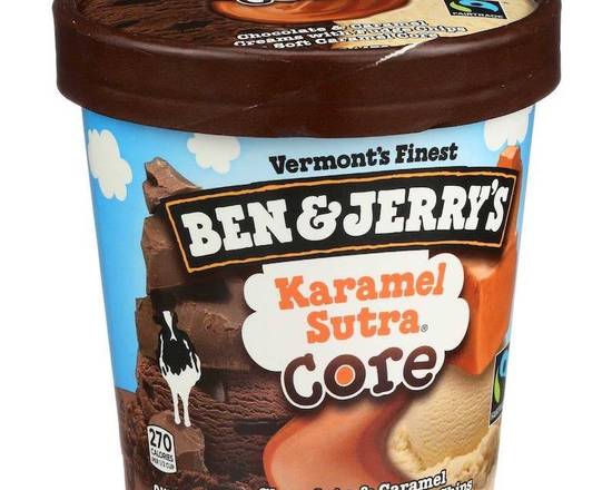 Order Ben & Jerry's Karamel Sutra Core Pint food online from George's Market store, San Francisco on bringmethat.com