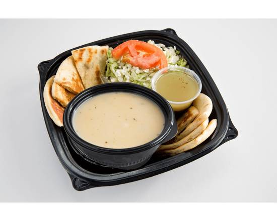 Order Crab and Corn Chowder with Pita and Bowl of Salad food online from Pita Delite store, Greensboro on bringmethat.com