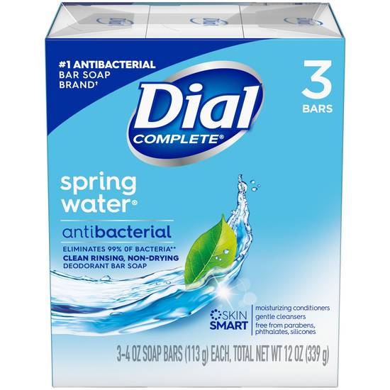 Order Dial Antibacterial Deodorant Bar Soap, Spring Water, 4 OZ, 3 Bars food online from Cvs store, LANCASTER on bringmethat.com