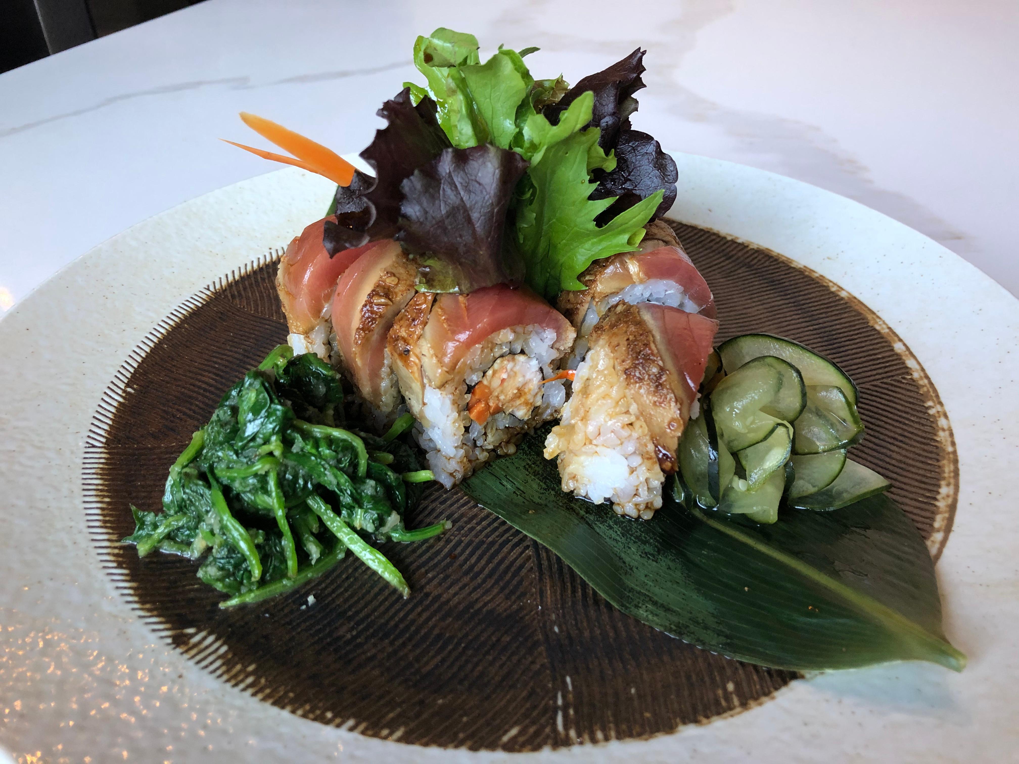 Order CAJUN TUNA ROLL food online from Tokyo Sushi store, Santa Clarita on bringmethat.com