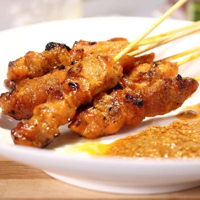 Order A4. Chicken Satay food online from Singapore Cafe store, Sugar Land on bringmethat.com