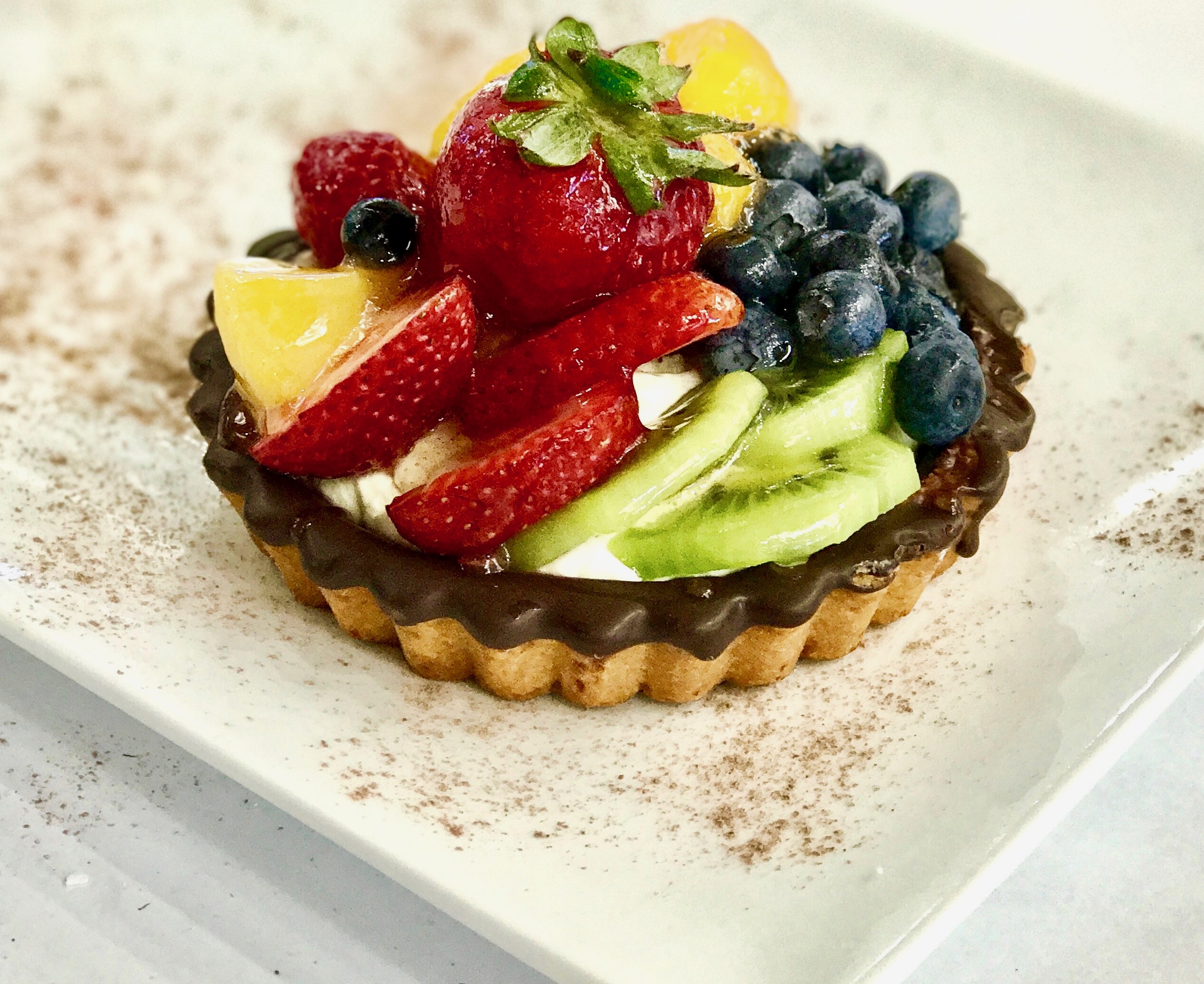 Order Large fruit tart food online from Pastries By Edie store, Canoga Park on bringmethat.com