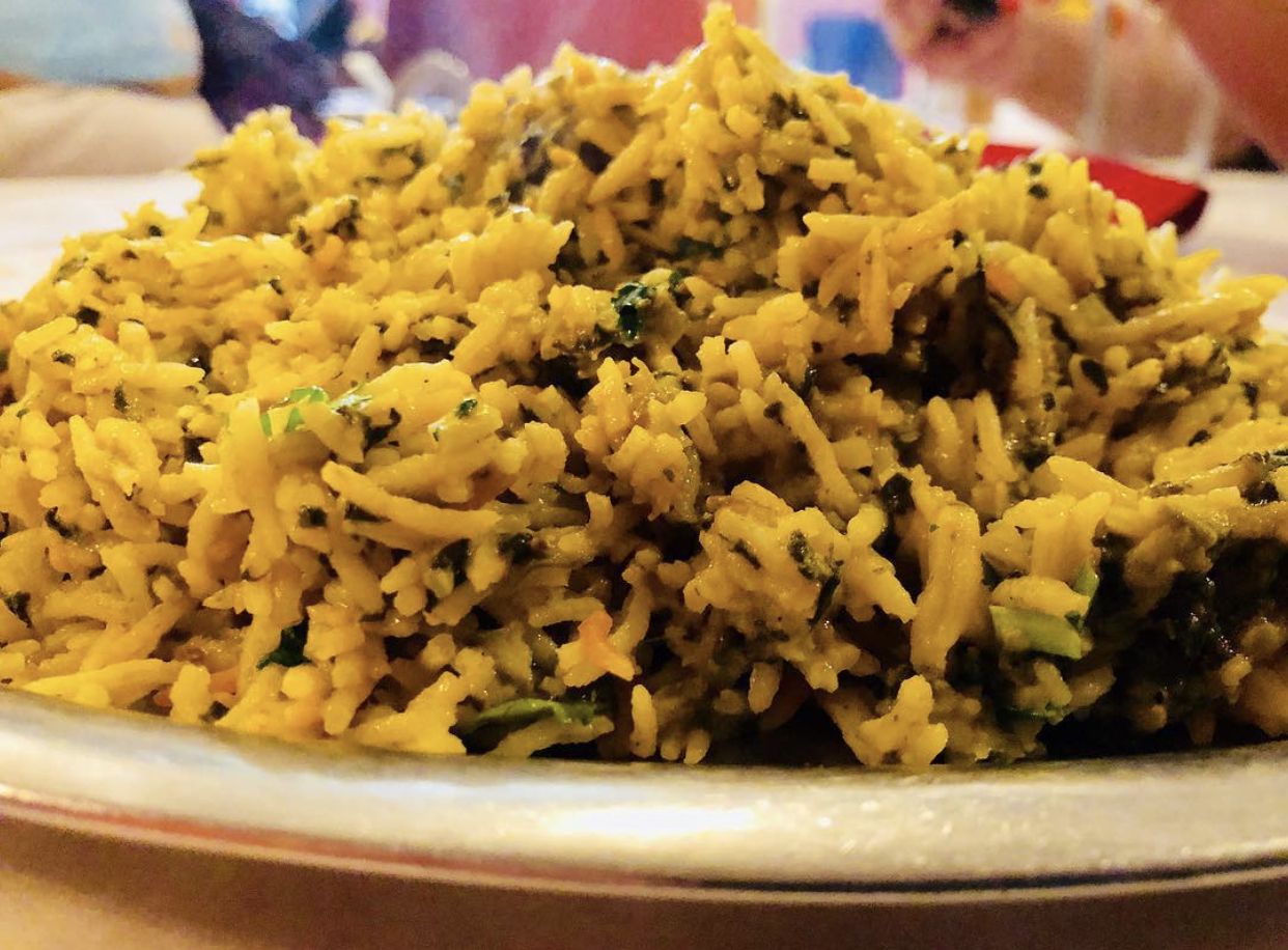 Order Spinach Rice food online from Star of India Restaurant store, Little Rock on bringmethat.com