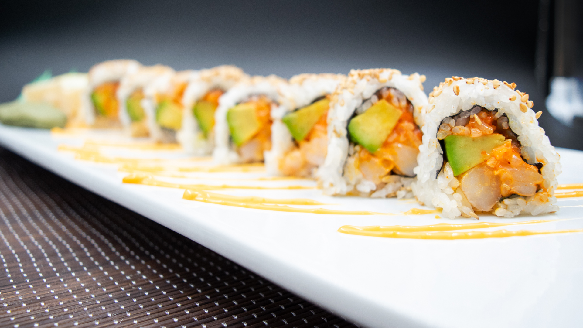 Order Spicy Shrimp Avocado Roll food online from Tosai store, Los Angeles on bringmethat.com