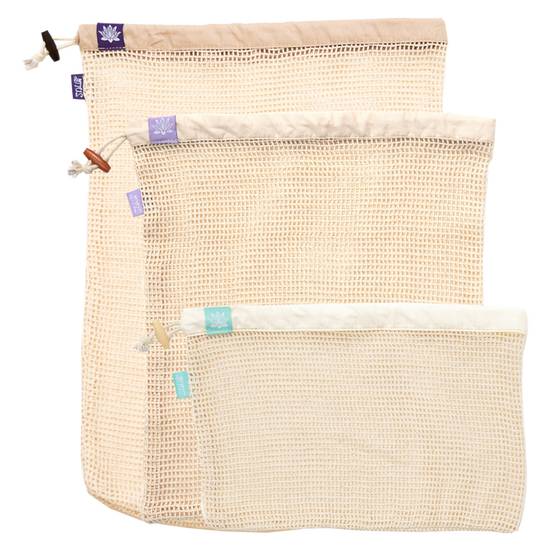 Order Lotus Cotton Produce Bag 3pk food online from Everyday Needs by Gopuff store, Pittsburgh on bringmethat.com