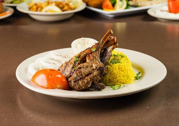 Order Lamb Chops Plate food online from Sababa Mediterranean Cuisine store, Richardson on bringmethat.com