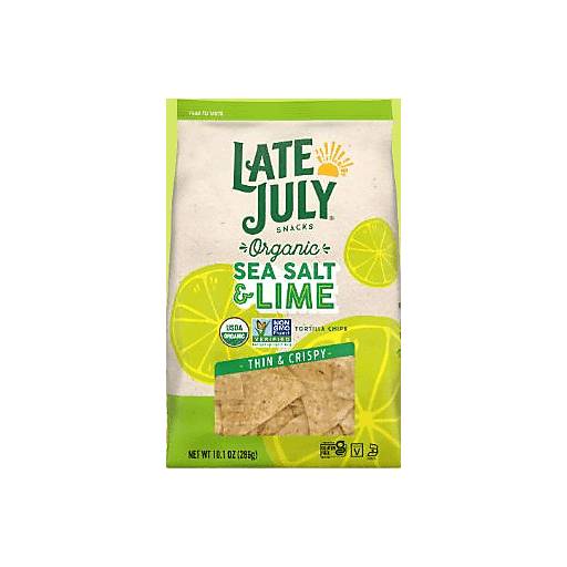 Order Late July Sea Salt Lime Restaurant Style Tortilla Chips  (10.1 OZ) 142443 food online from BevMo! store, Greenbrae on bringmethat.com