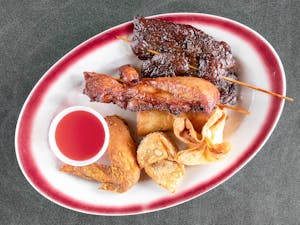 Order A6. Pu Pu Platter (For One) food online from Lucky Rice store, Dallas on bringmethat.com