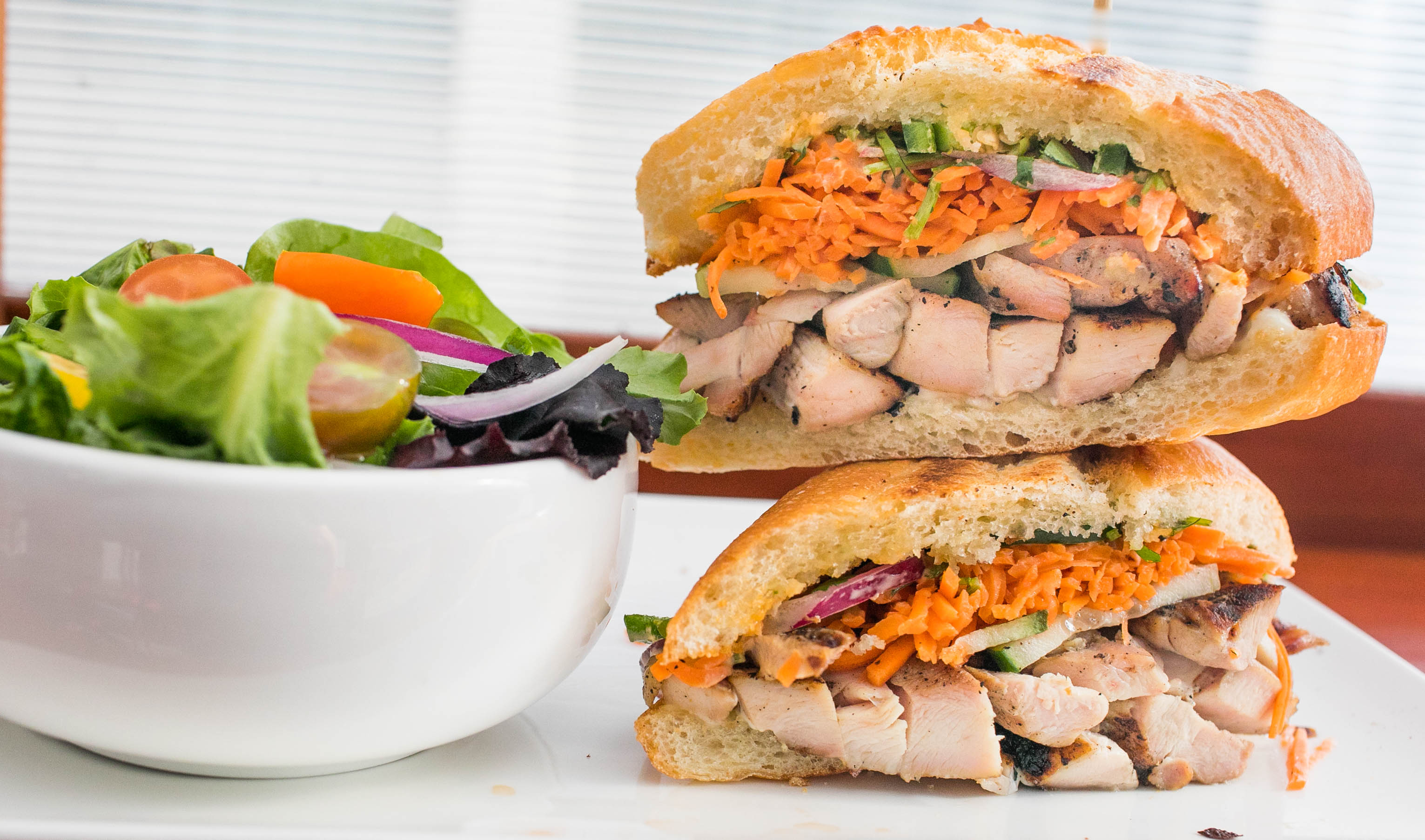 Order Five Spiced Grilled Chicken Banh Mi food online from Wooly Pig store, San Francisco on bringmethat.com