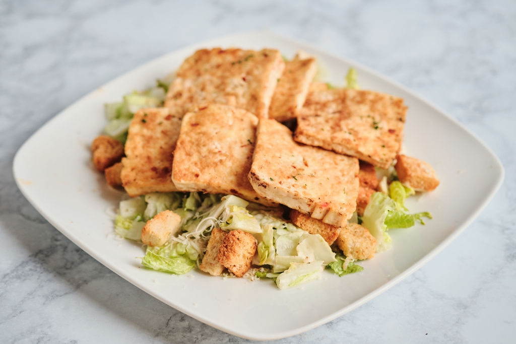 Order Tofu/Caesar Salad food online from Orchid City Fusion Cafe store, Arlington on bringmethat.com