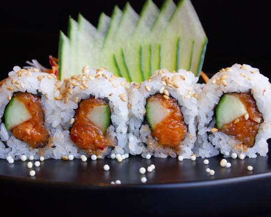 Order GF Spicy Salmon Roll food online from Hapa Sushi Grill and Sake Bar store, Boulder on bringmethat.com