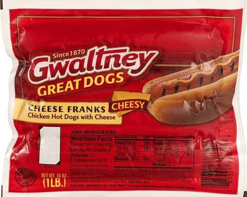 Order Gwaltney Cheese Franks (16 oz) food online from Ctown Supermarkets store, Uniondale on bringmethat.com
