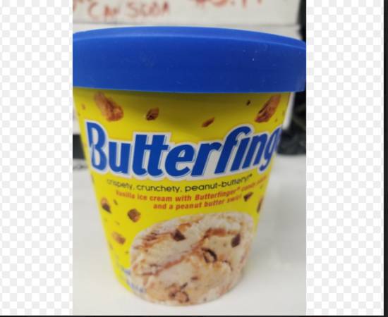 Order Butterfingers Ice Cream (14 fl oz) food online from W Z Food Market store, Roosevelt on bringmethat.com