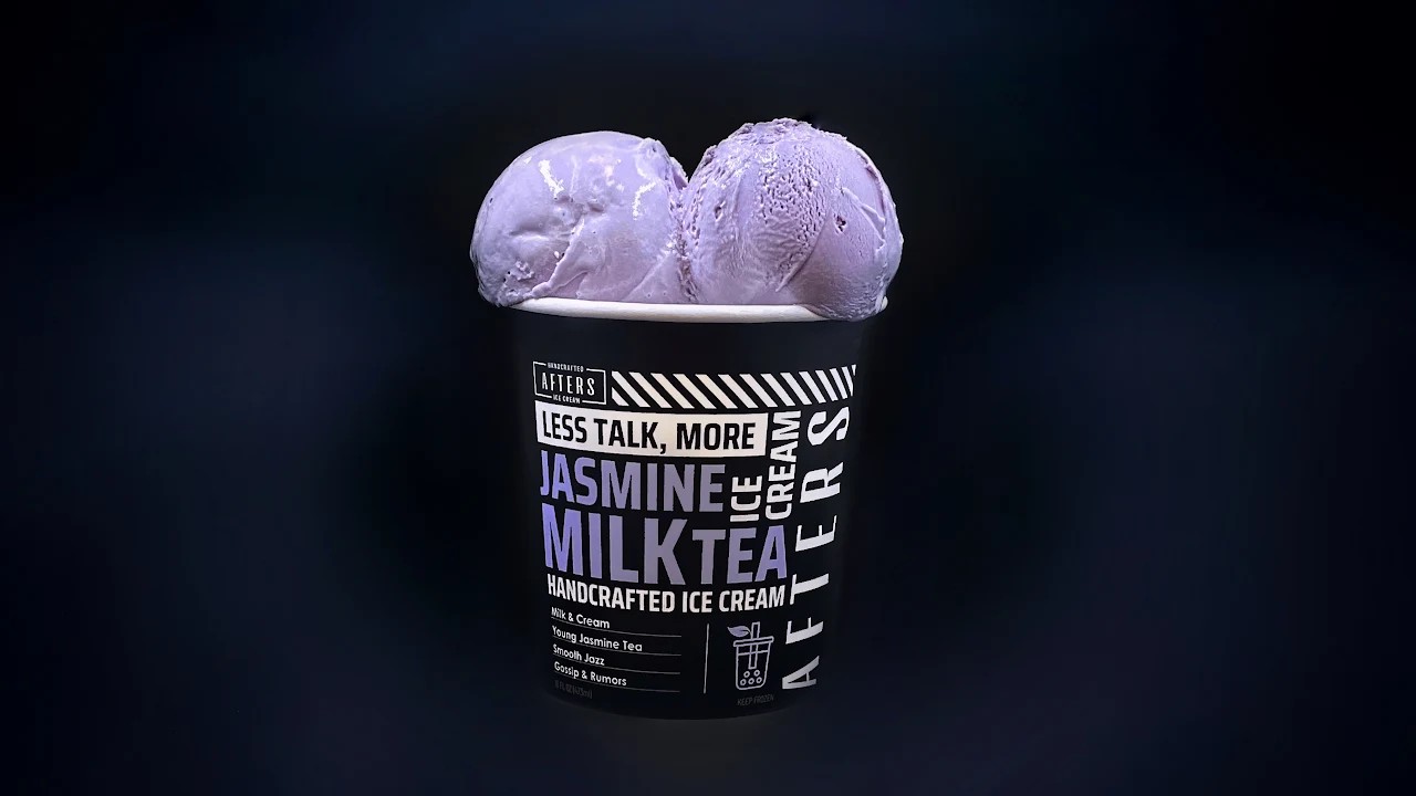 Order Jasmine Milk Tea Pint food online from Afters Ice Cream store, Oxnard on bringmethat.com