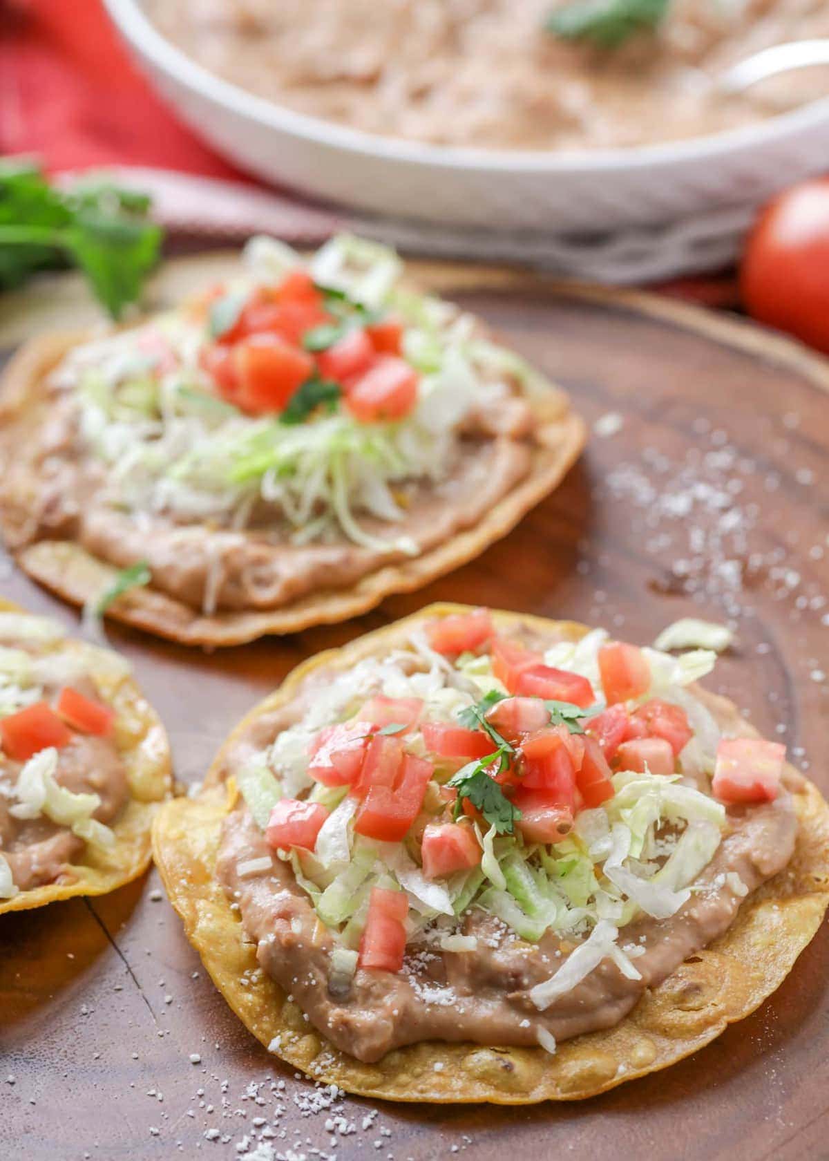 Order Bean Tostada food online from Sc Ranch Market store, San Clemente on bringmethat.com