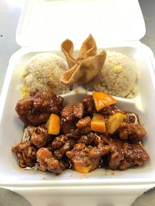 Order 19. Orange Chicken food online from Tryyaki store, Hays on bringmethat.com