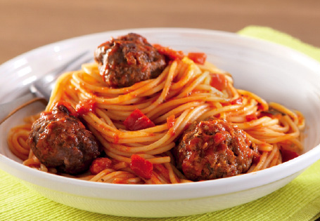 Order Spaghetti with Meatballs food online from Mega Pizza store, Raleigh on bringmethat.com