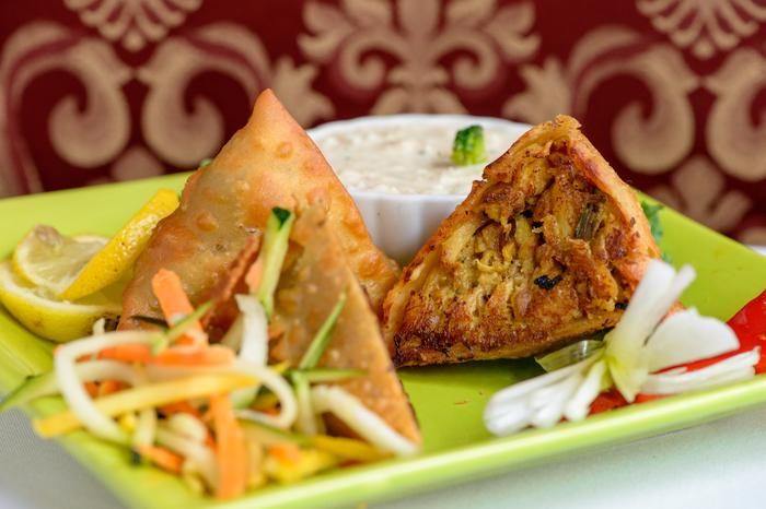 Order Tandori Chicken Samosas food online from Indian Kitchen Lovash store, Philadelphia on bringmethat.com