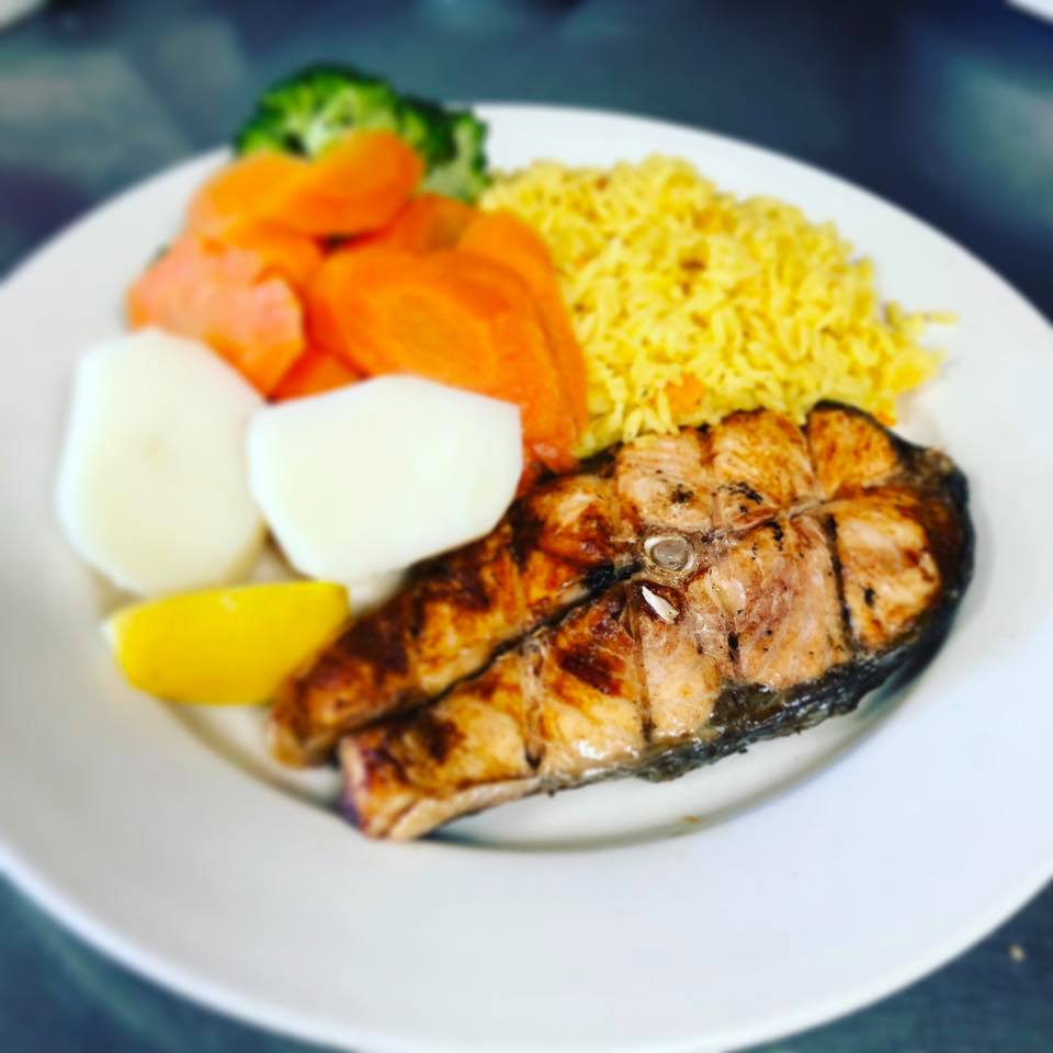 Order Grilled Salmon food online from Port Chop BBQ store, Long Branch on bringmethat.com