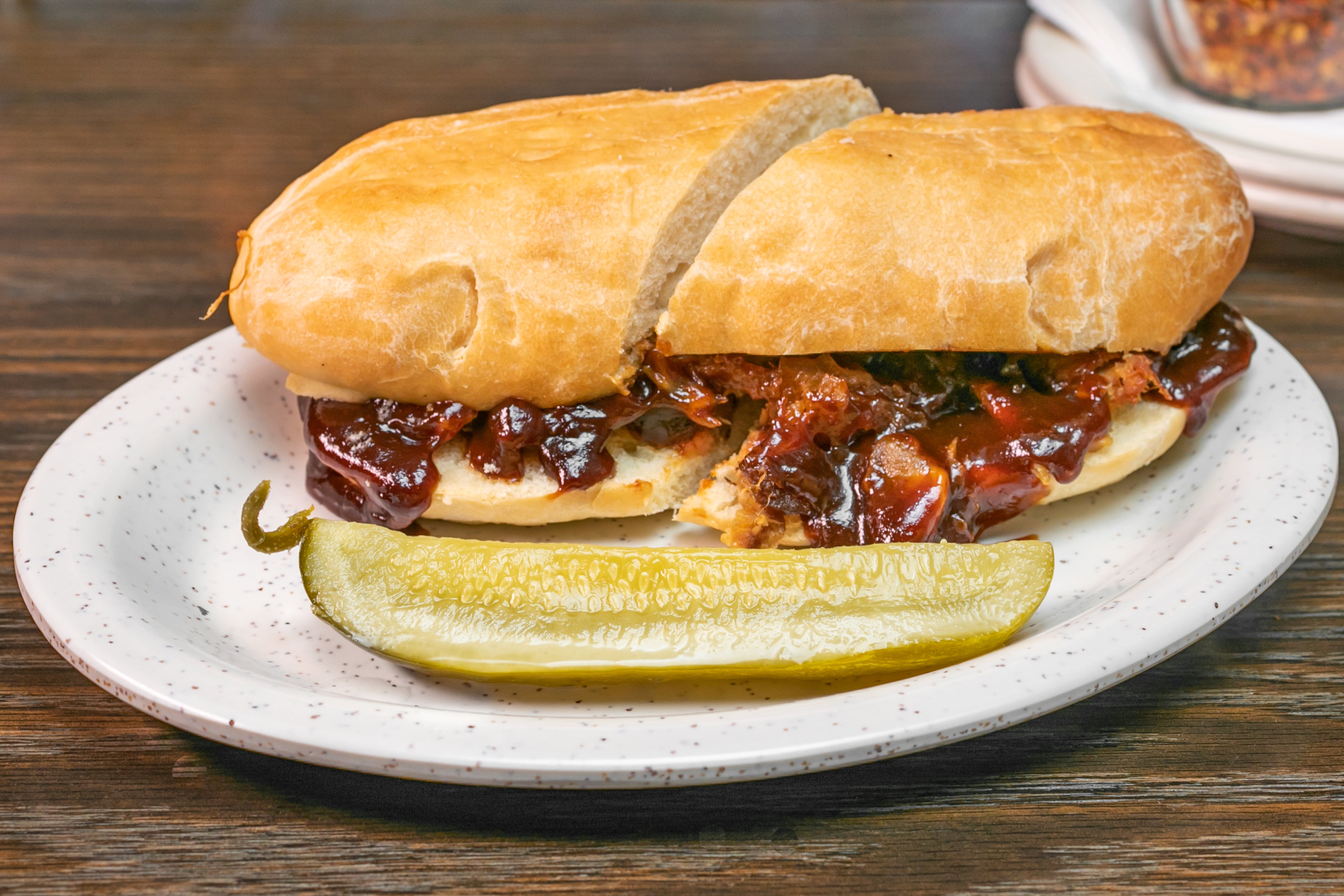 Order BBQ Beef Sandwich - Sandwich food online from Fargo Pizza store, Colorado Springs on bringmethat.com