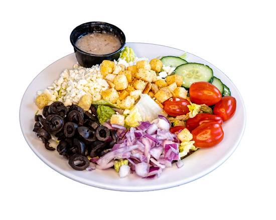 Order Greek Salad food online from Zio Al's store, Dallas on bringmethat.com