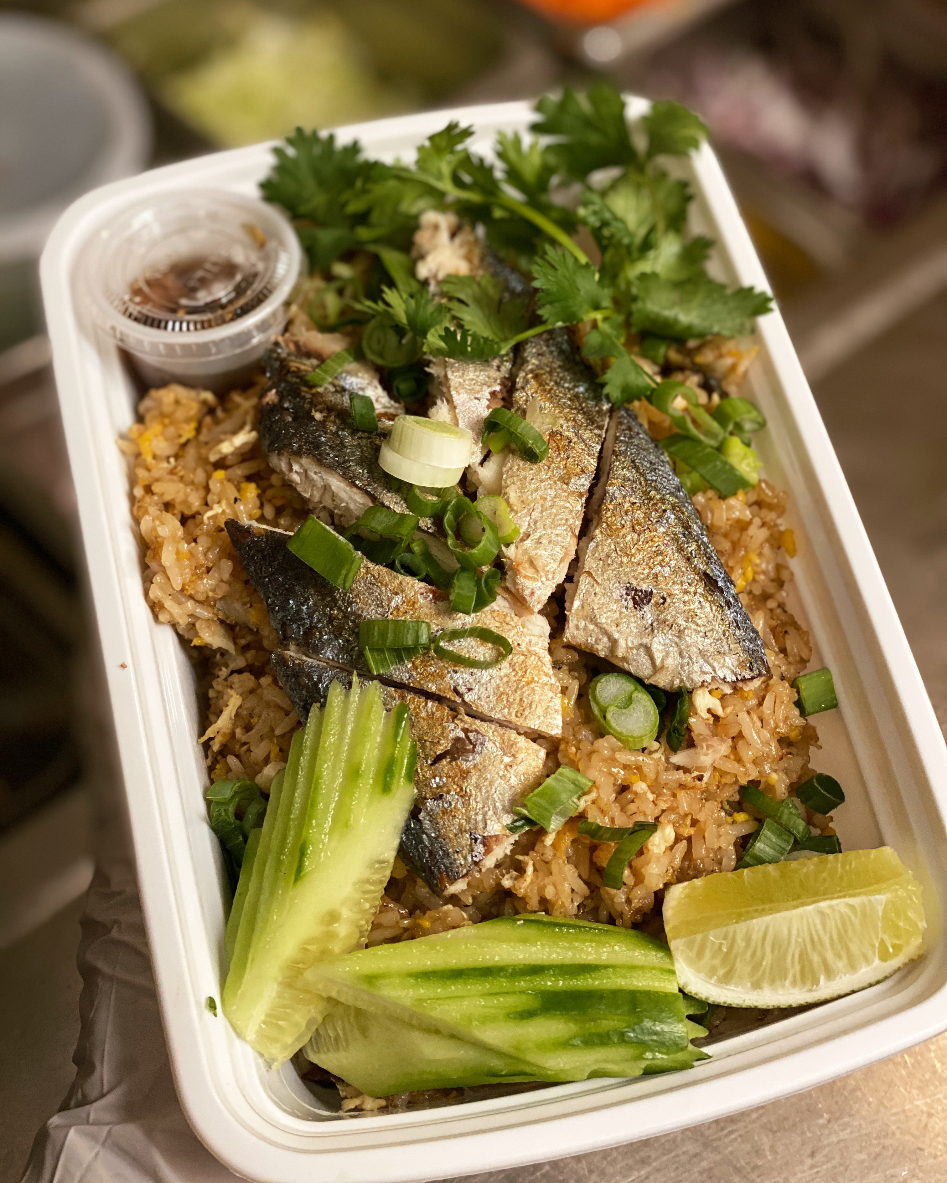 Order Khao pad pla too food online from Boran Thai store, Brooklyn on bringmethat.com
