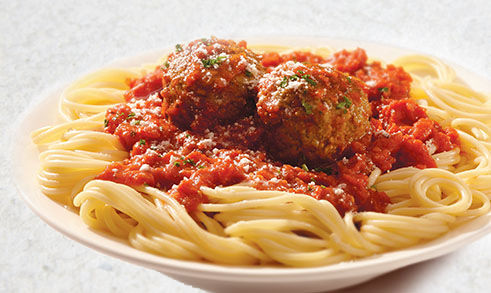 Order Spaghetti and Meatballs - 100% All-Beef   food online from Sbarro store, Washington on bringmethat.com