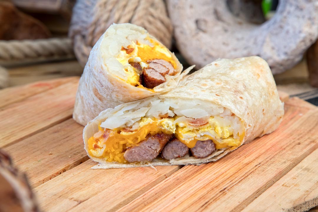 Order Sausage & Egg Burrito food online from Angelos 2 store, Garden Grove on bringmethat.com