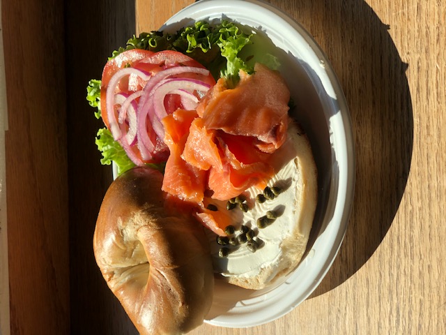Order Bagel with Lox and Cream Cheese food online from Hudson Market store, New York on bringmethat.com