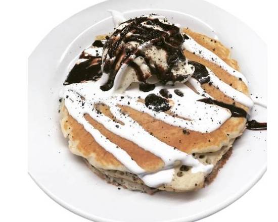 Order Oreo Pancakes food online from Mr. Breakfast Restaurant store, Hoffman Estates on bringmethat.com