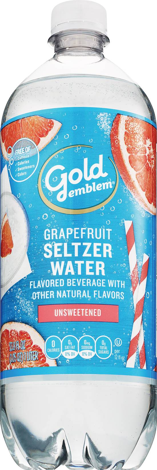 Order Gold Emblem Unsweetened Seltzer Water, Grapefruit, 33.8 OZ food online from Cvs store, SAINT CLAIR SHORES on bringmethat.com